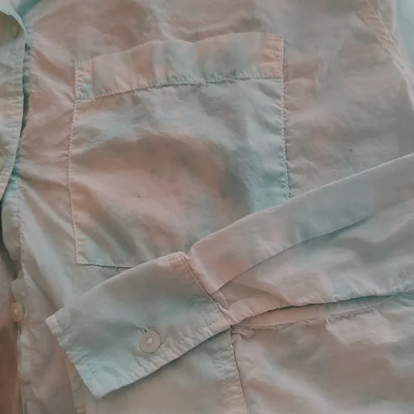 Crown & Ivory Men's White and Blue Cloud Button Down Long Sleeve XL - Picture 3 of 4